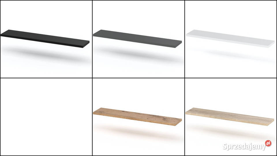 Półka Wisząca Ścienna Na Książki Dzieci Czarna 80cm Elbląg