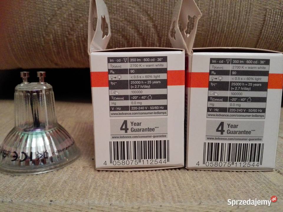 Żarówka LED GU10 55W 2700K OSRAM 3 sztuki pomorskie Czersk