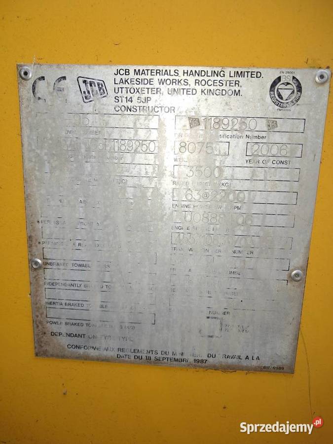 Ładowarka teleskopowa JCB 53595 Rok produkcji 2006 kujawsko-pomorskie Kęsowo