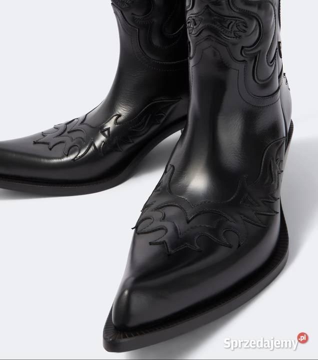 Kowbojskie buty ze skóry Bouni skóra