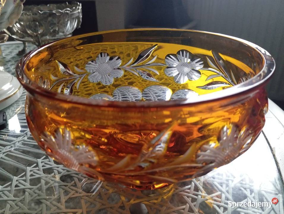 Patera kryształowa na nóżce Porcelana i szkło Zielona Góra