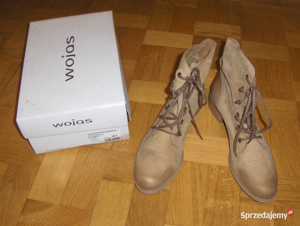 WOJAS Damskie trzewikibotki Beż 41 NOWE Łódź