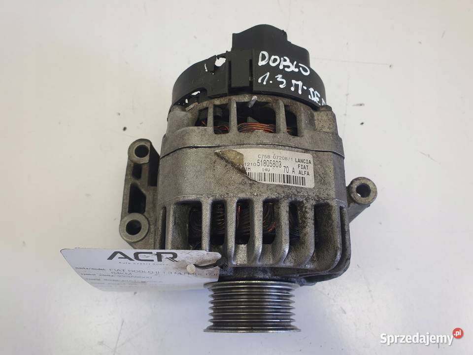 ALTERNATOR Fiat Doblo II 13 M JET 51805803 70A osobowe Chełm sprzedam