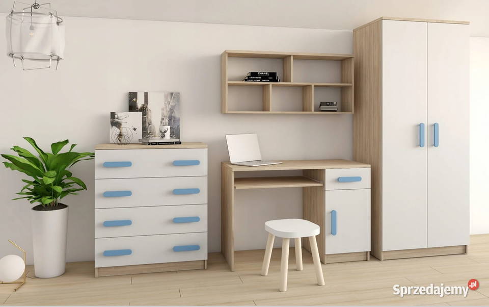 Zestaw mebli Dziecięcych szary dąb sonoma Kolor Wrocław