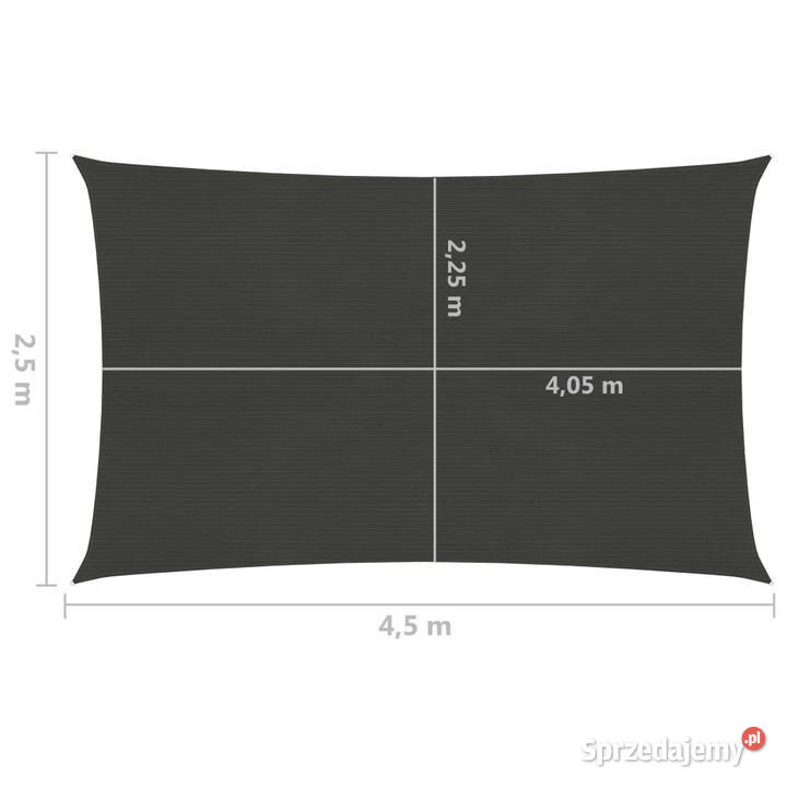 Żagiel przeciwsłoneczny 160 gm antracytowy 25x45 Warszawa sprzedam