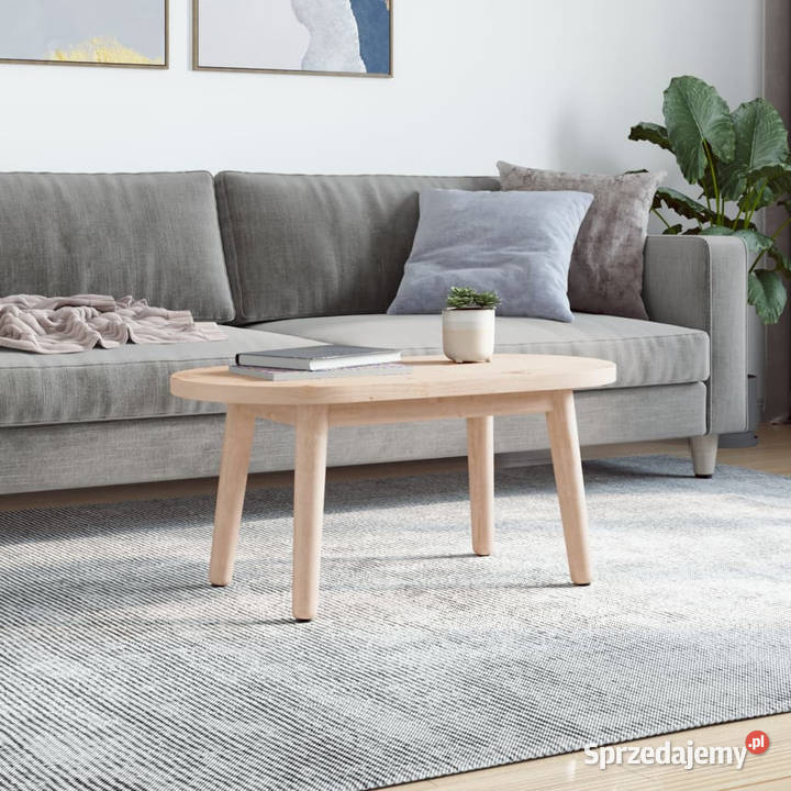 Blat stołu 70x35x25 lite drewno sosnowe owalny Warszawa