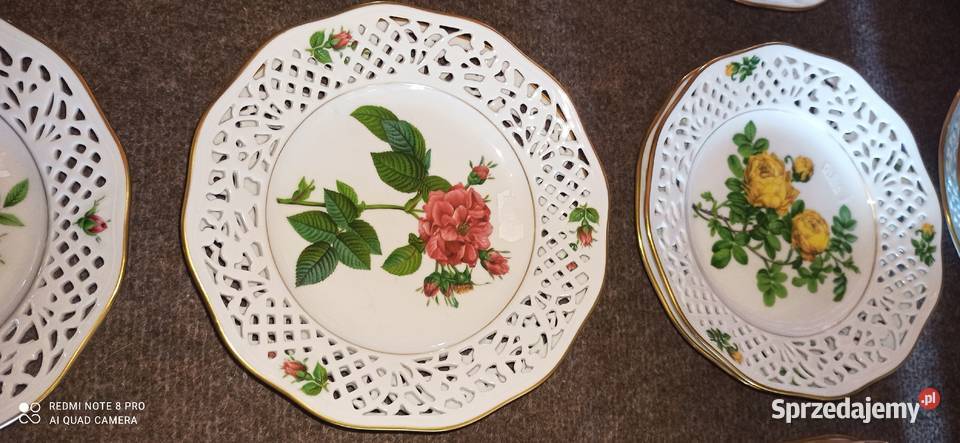 Talerzyk do powieszenia z różami Ażur Schumann Gdańsk