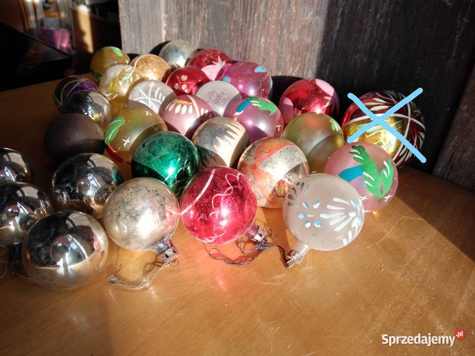 Stare bombki choinkowe duży zestaw 31 sztuk