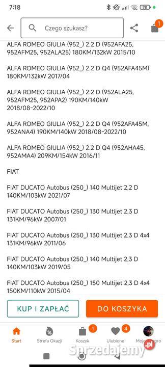 Filtr paliwa pe 9828 fiatAlfa Romeoopel Rzeszów