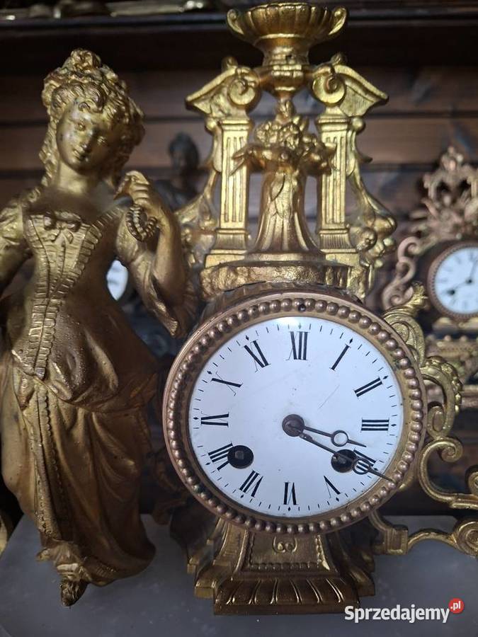 Kominkowy zegar francuski stary Rzeszów