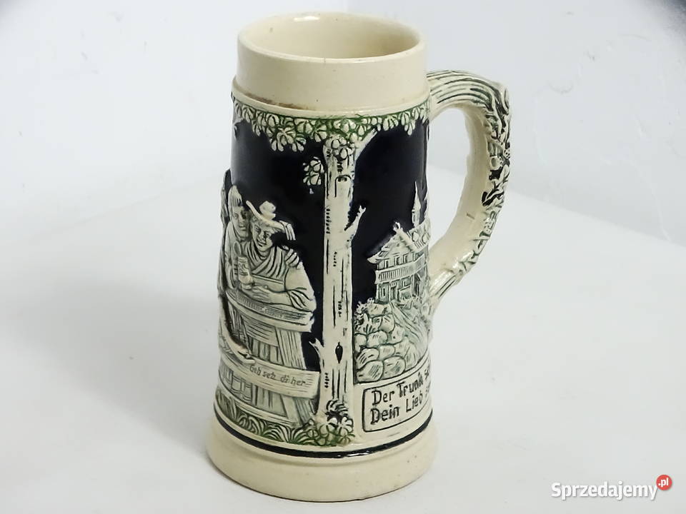 Stylowy Kufel Ceramiczny 05 l Relief Sceny Szklanki i kufle Biłgoraj sprzedam