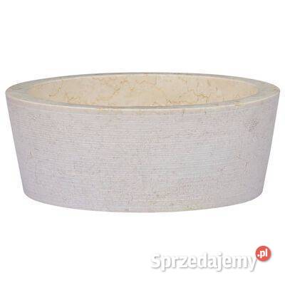 vidaXL Umywalka kremowa 40x15 marmurowa149177