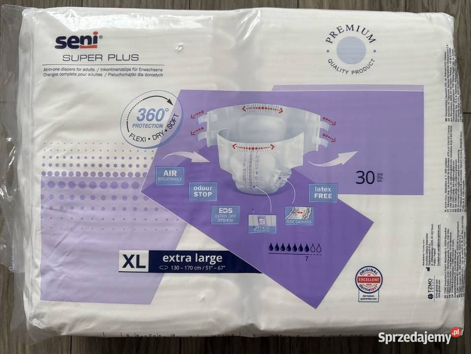 Pieluchy Pampers dorosłych rozmiar XL śląskie Jaworzno