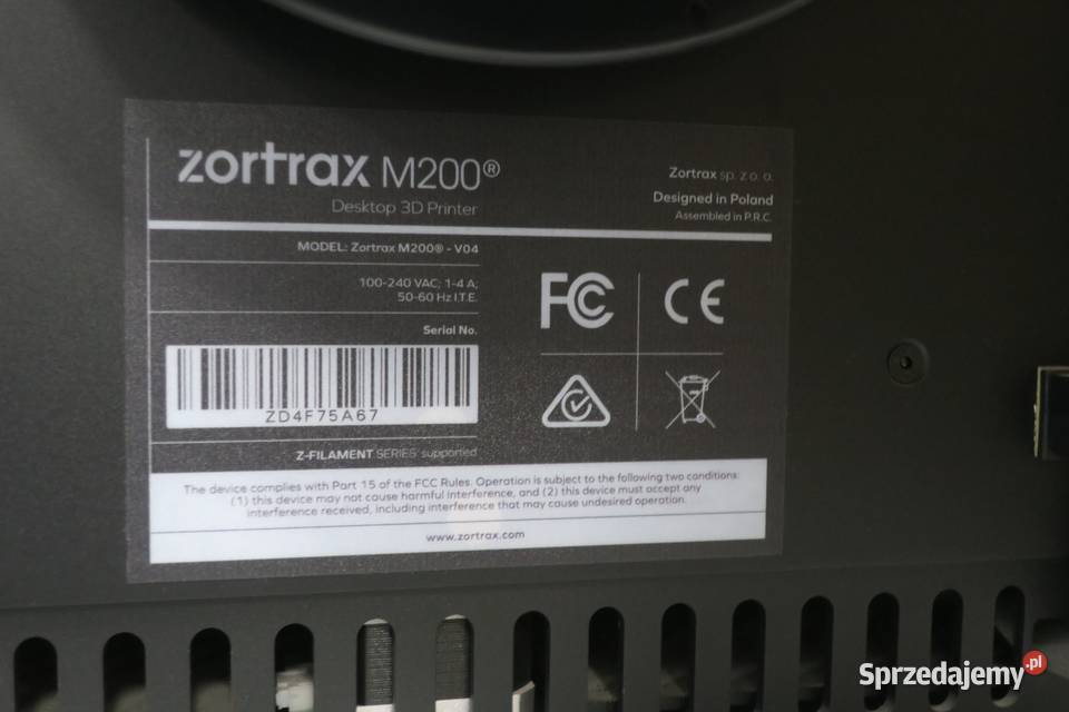Drukarka 3D ZORTRAX M200V04 Reszel