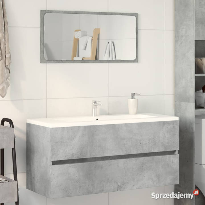 Szafka pod umywalkę szarość betonu 100x385x45