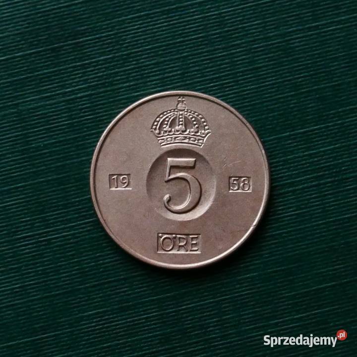 SZWECJA 5 ore 1958r śląskie Gliwice sprzedam