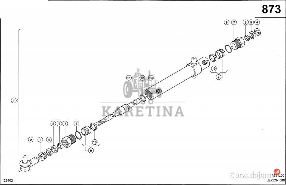 Claas Lexion 580 RURA CYLINDRA 0000418071 Jastrzębniki