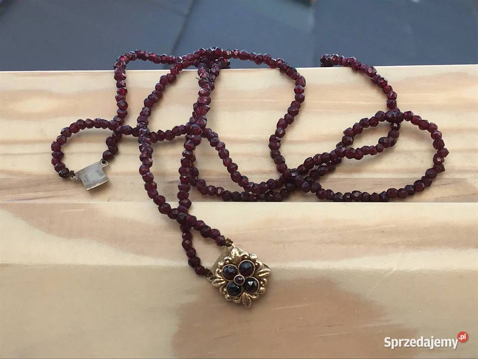 Kolia Choker Naszyjnik wypełniony granatami Ozdoby dolnośląskie Wrocław sprzedam