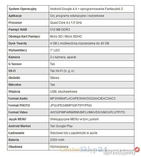 dzieci tablet OVERMAX FANTASYTAB 2 tablet 3 Poznań