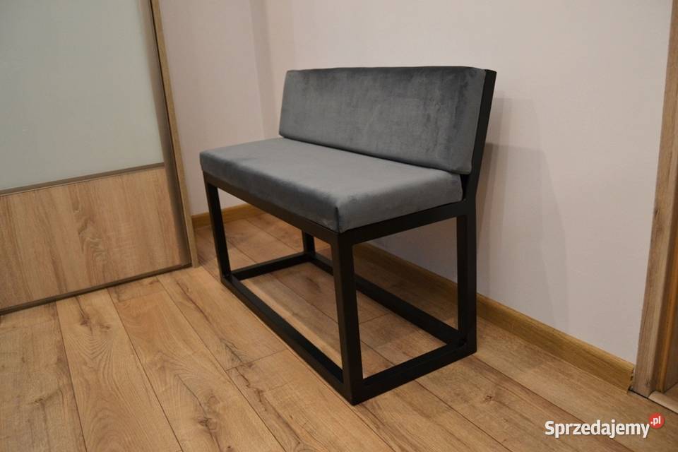 Ławeczka loft siedzisko pufa z oparciem stalowa Meble sprzedam