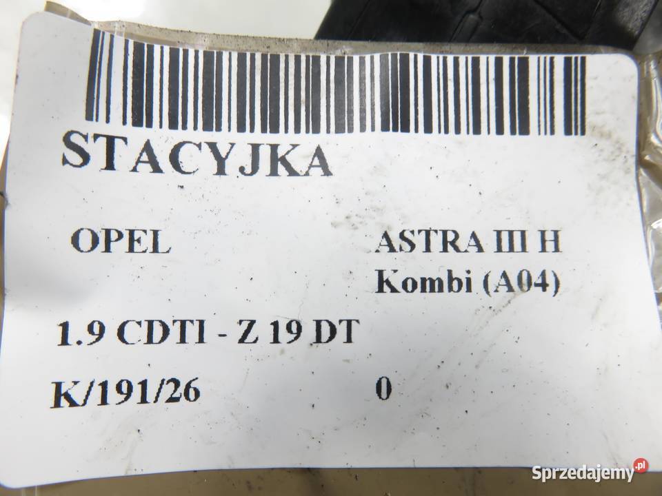 STACYJKA OPEL ASTRA III H Kombi A04 N0501881