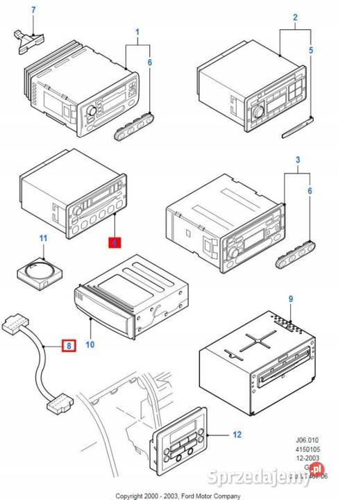 KABEL PRZEWÓD RADIA FORD MONDEO 0007