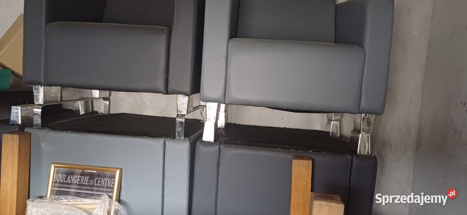 Fotel szary eko skóra Fotele Łomianki