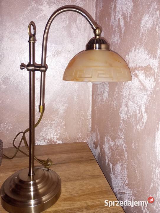 Lampa stołowa mosiądz Antyki, Sztuka, Kolekcje lubelskie Biłgoraj