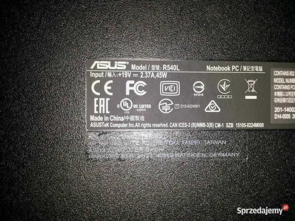 LAPTOP ASUS R540L Poznań