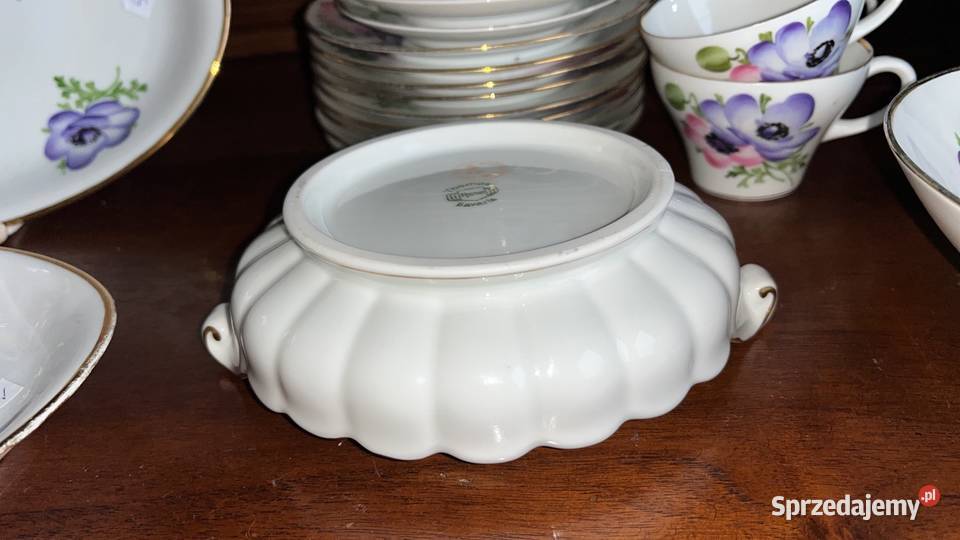 Patera Rosenthal Thomas Bavaria 1930 r Anemony Porcelana i szkło Gdańsk