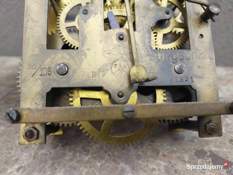 729 Mechanizm starego zegara ściennego FMS 55006 Tczew sprzedam