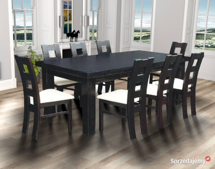 Stół Dębowy VERONA 6 krzeseł ALFA Wałbrzych
