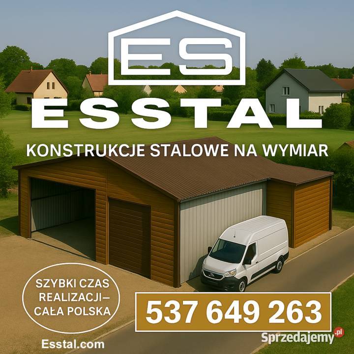 Garaż Blaszany 2 bramy Hala MAGAZYNKonstrukcja samodzielny sprzedam