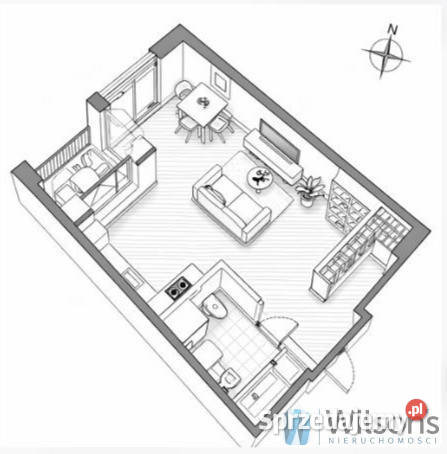 Mieszkanie Wrocław 3707m2 1 pokojowe