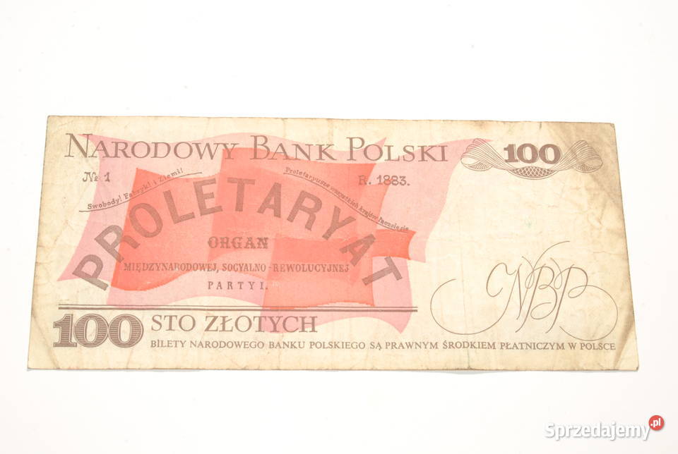 Stary banknot 100 złotych Waryński 1988 antyk