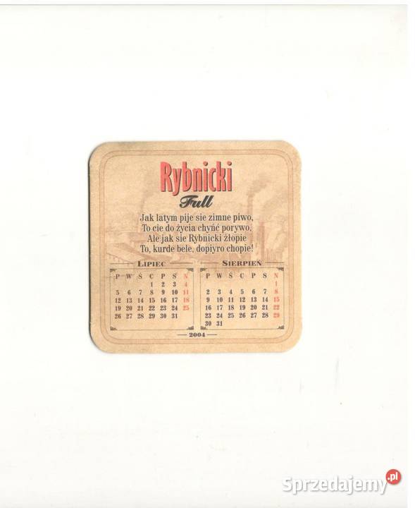 Rybnicki podstawka do piwa 2 śląskie Gliwice