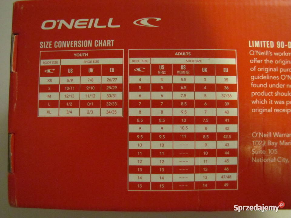 Buty neoprenowe ONeill Gooru Dipped 3 mm Split Olsztyn sprzedam