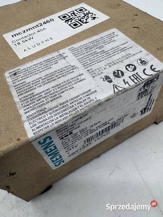 Siemens 3RT10351AP00 Contactor 185kW 230V mazowieckie Warszawa