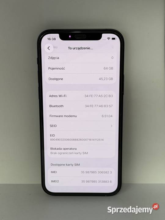 iPhone 12 64GB 100 Czarny Kalisz