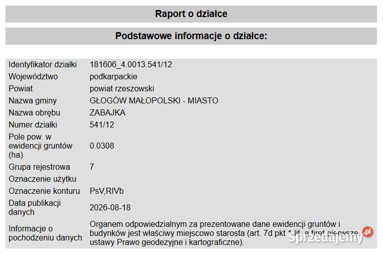 Znakomita działka budowlana 83 a Szeroki front