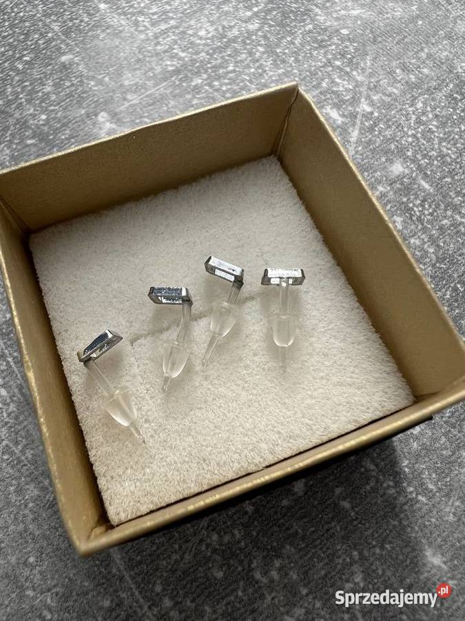 Kolczyki srebrne kwadraty kwadrat Jasło