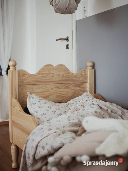 Łóżko drewniane dziecięce AMI PRODUCENT OLLMEBEL 80cm