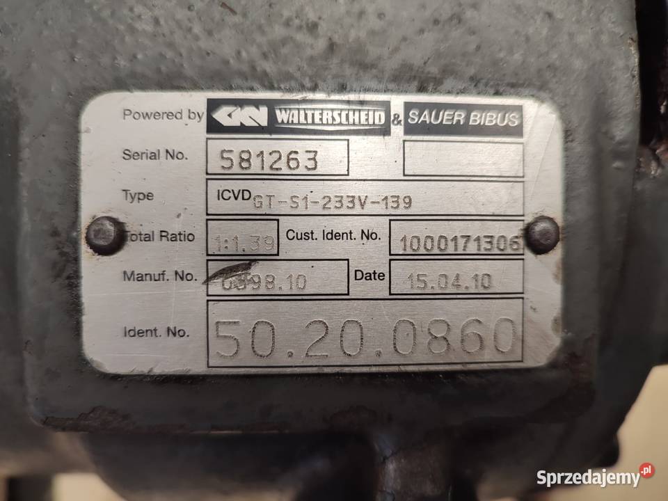 Skrzynia biegów Sauer Bibus GTS1233V139 Kramer Wilkowo sprzedam