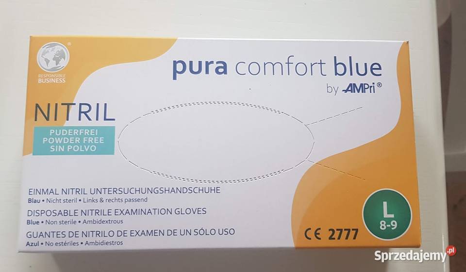 Rękawice nitrylowe niebieskie Pura Comfort Blue Zielona Góra
