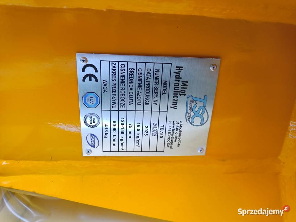 Młot hydrauliczny do koparki 710 ton Kraków