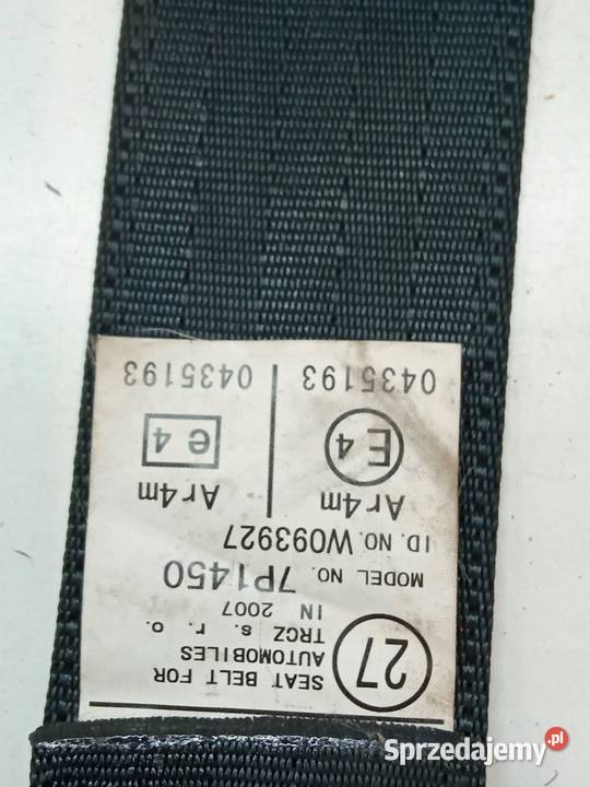 PAS BEZPIECZEŃSTWA LEWY TYŁ E15 Toyota Auris I sprzedam