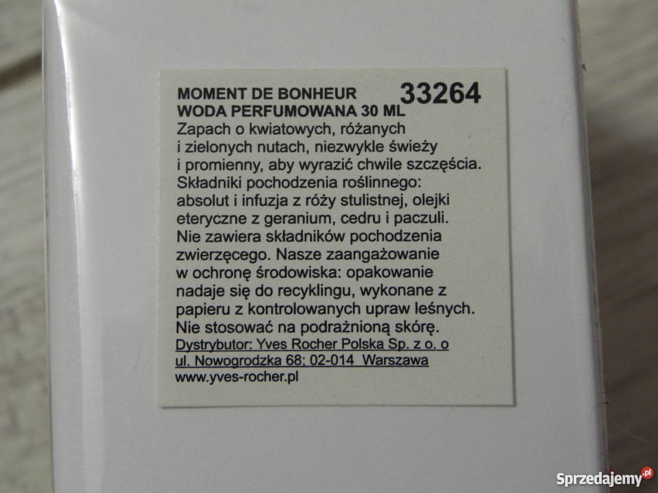 Sprzedam wodę perfumowaną Moment de Bonheur 30ml kujawsko-pomorskie Bydgoszcz