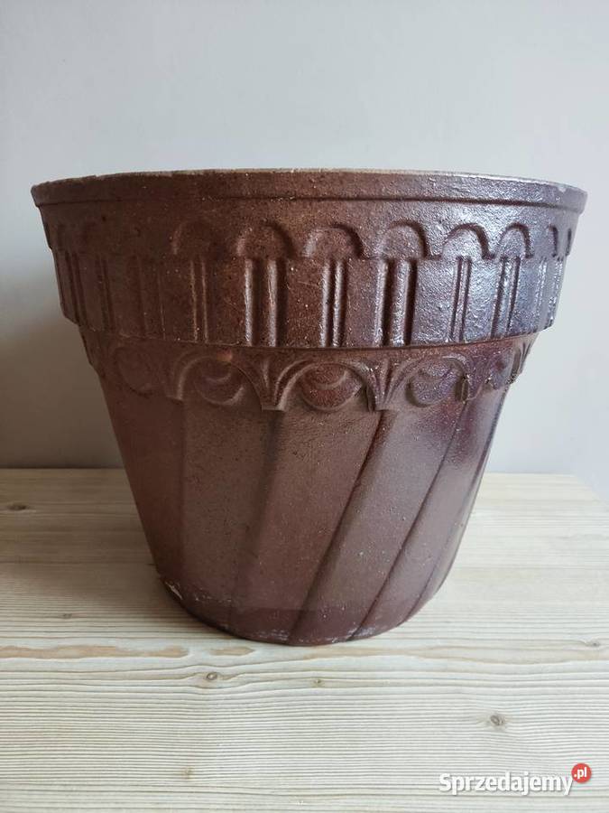 Donica doniczka duża ceramiczna gliniana fi 33 Głuchołazy