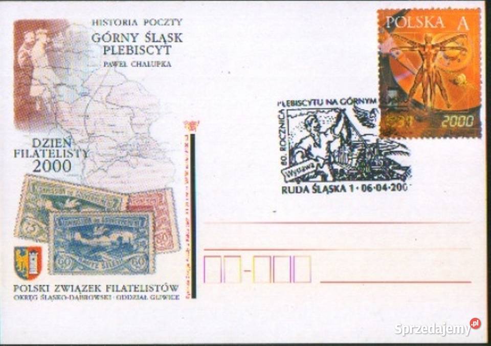 Kart okol Dzień Filatelisty 2000 śląskie