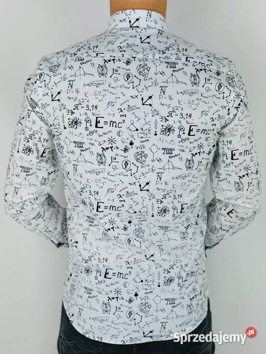 GIOVANNI PERA Koszula męska K018 Einstein biała czarny Moda i Styl Ostrów Wielkopolski sprzedam